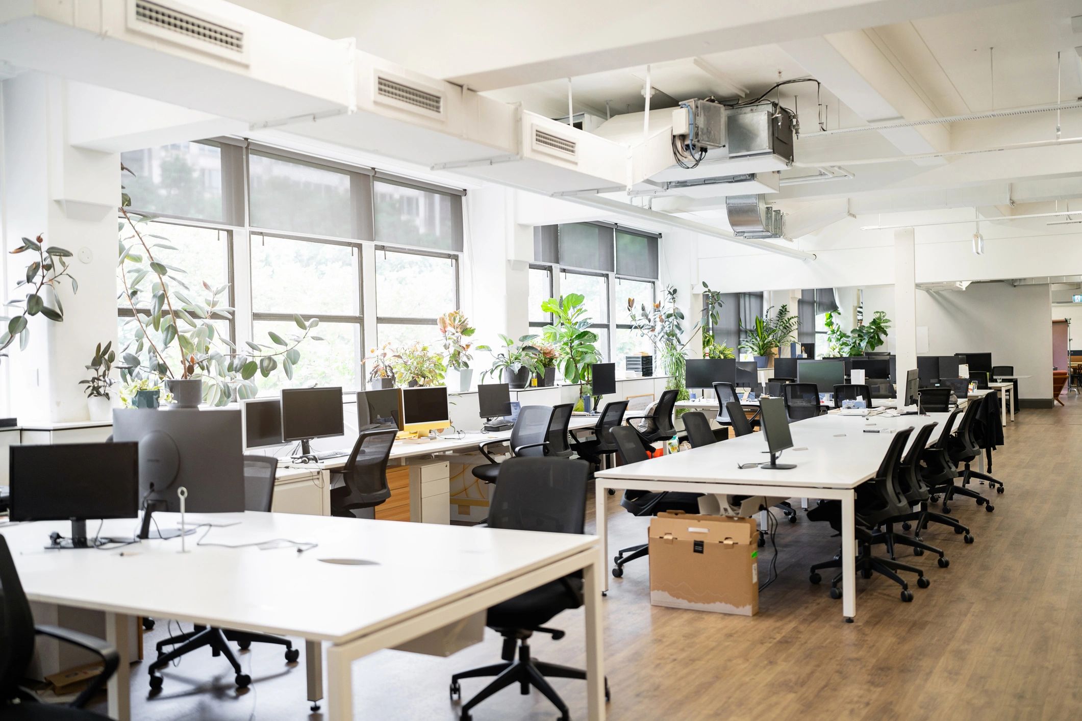 Modern professional office representing business contact